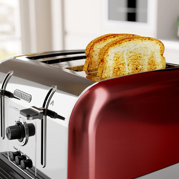 Morphy Richards Brødrister Venture 4 Skiver Rød