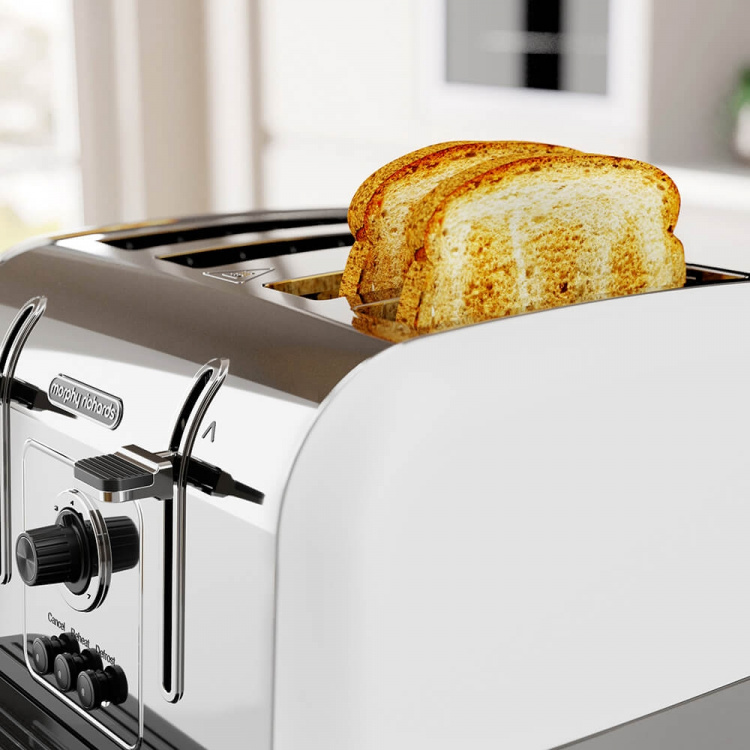 Morphy Richards Brødrister Venture 4 Skiver Hvid