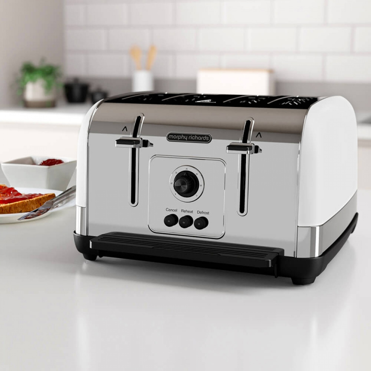 Morphy Richards Brødrister Venture 4 Skiver Hvid