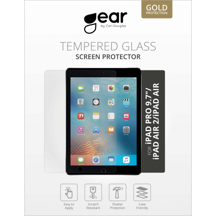 Gear Hærdet Glas 2.5D iPad Air/Air2/New/Pro 9,7