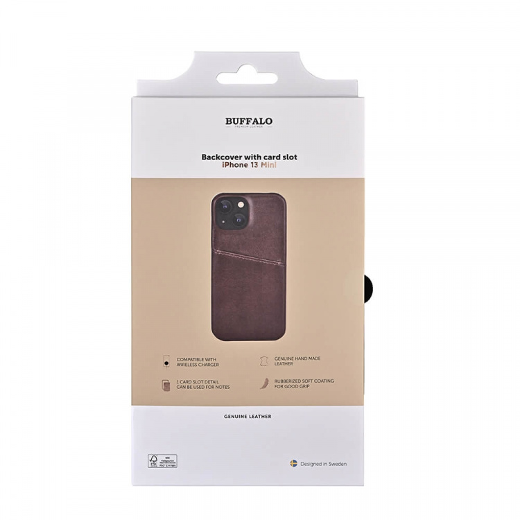 Buffalo Cover Læder Brun - iPhone 13 Mini Buffalo Cover Læder Brun - iPhone 13 Mini