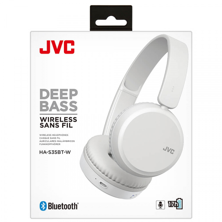 JVC Hovedtelefon On-Ear Wireless HA-S35BT Hvid