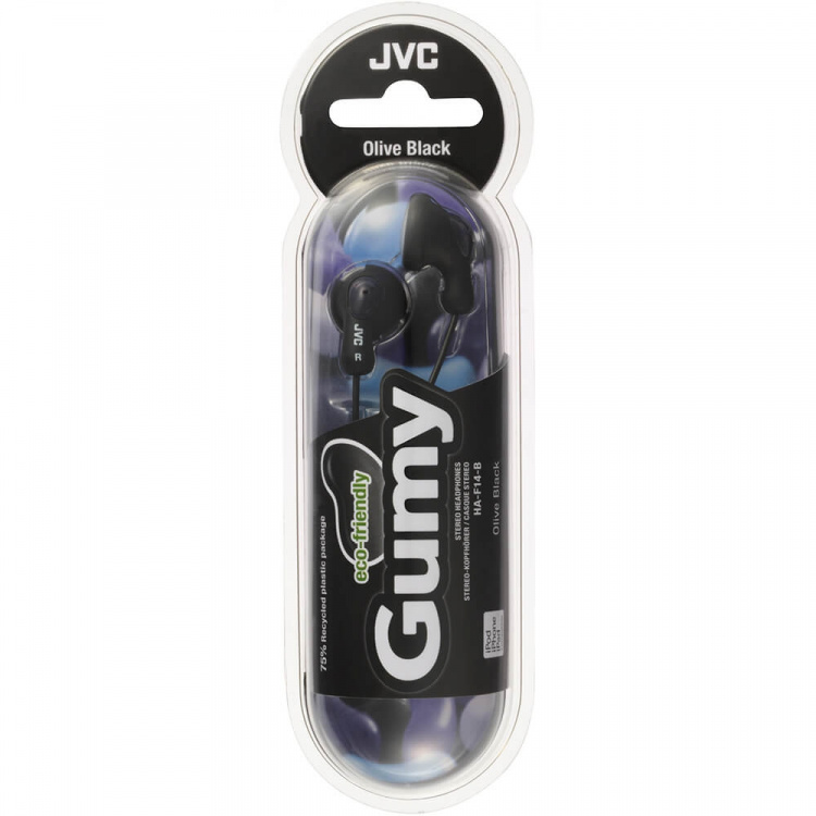 JVC Hovedtelefon F14 Gumy In-Ear Sort