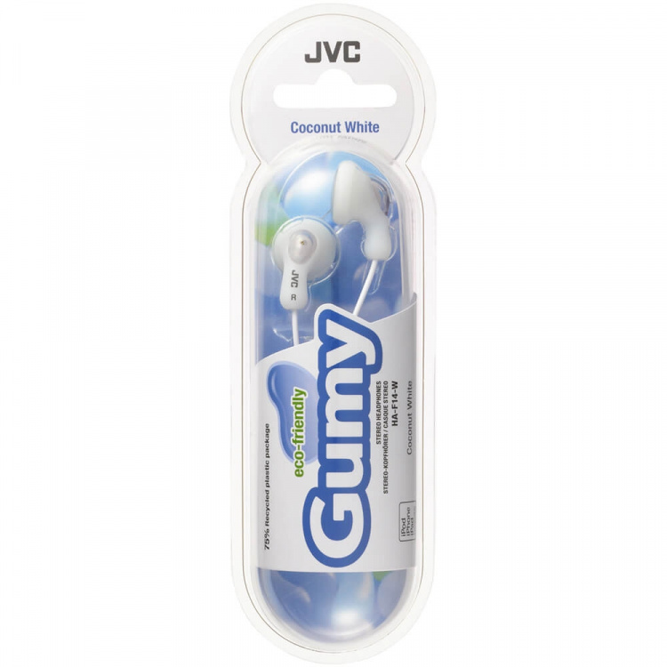 JVC Hovedtelefon F14 Gumy In-Ear Hvid