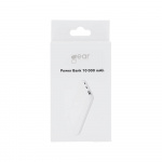 Gear Powerbank 10.000mAh LiPolymer Ultracompact 2.1A 1xUSB-C 1xUSB-A 1xMicroUSB Hvid