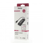 Hama Hub USB-A 2.0 Switch 4x Ports 480 Mbit/s Sort