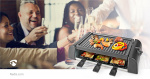Nedis Gourmet / Raclette | Grill | 6 Personer | Spatel | Indstilling af temperatur | Non-stick belægning | Rektangel