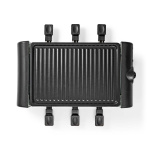 Nedis Gourmet / Raclette | Grill | 6 Personer | Spatel | Indstilling af temperatur | Non-stick belægning | Rektangel