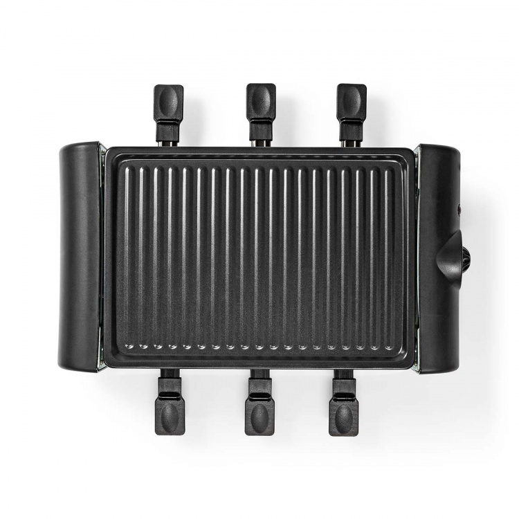 Nedis Gourmet / Raclette | Grill | 6 Personer | Spatel | Indstilling af temperatur | Non-stick belægning | Rektangel