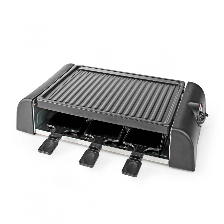 Nedis Gourmet / Raclette | Grill | 6 Personer | Spatel | Indstilling af temperatur | Non-stick belægning | Rektangel