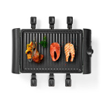 Nedis Gourmet / Raclette | Grill | 6 Personer | Spatel | Indstilling af temperatur | Non-stick belægning | Rektangel