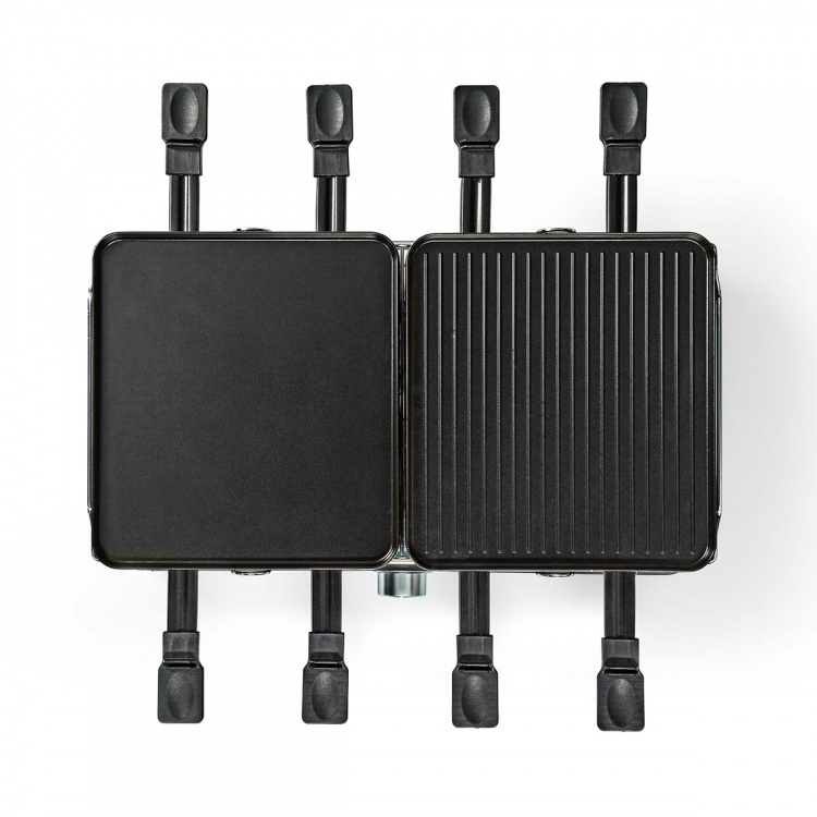 Nedis Gourmet / Raclette | Grill / Sten | 8 Personer | Spatel | Indstilling af temperatur | Non-stick belægning | Rektangel