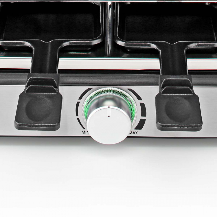 Nedis Gourmet / Raclette | Grill / Sten | 8 Personer | Spatel | Indstilling af temperatur | Non-stick belægning | Rektangel