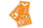 SNAZAROO Sminkefarve stencils Halloween 6stk. ass. selvklæ
