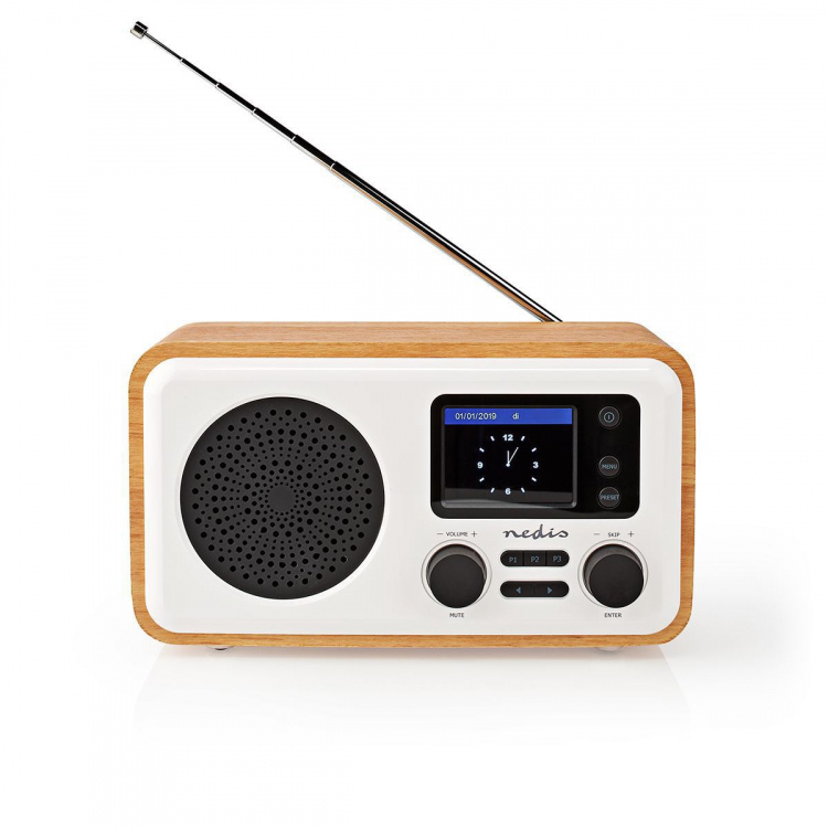Nedis Internet Radio | Borddesign | Bluetooth® / Wi-Fi | DAB+ / FM / Internet | 2.4 
