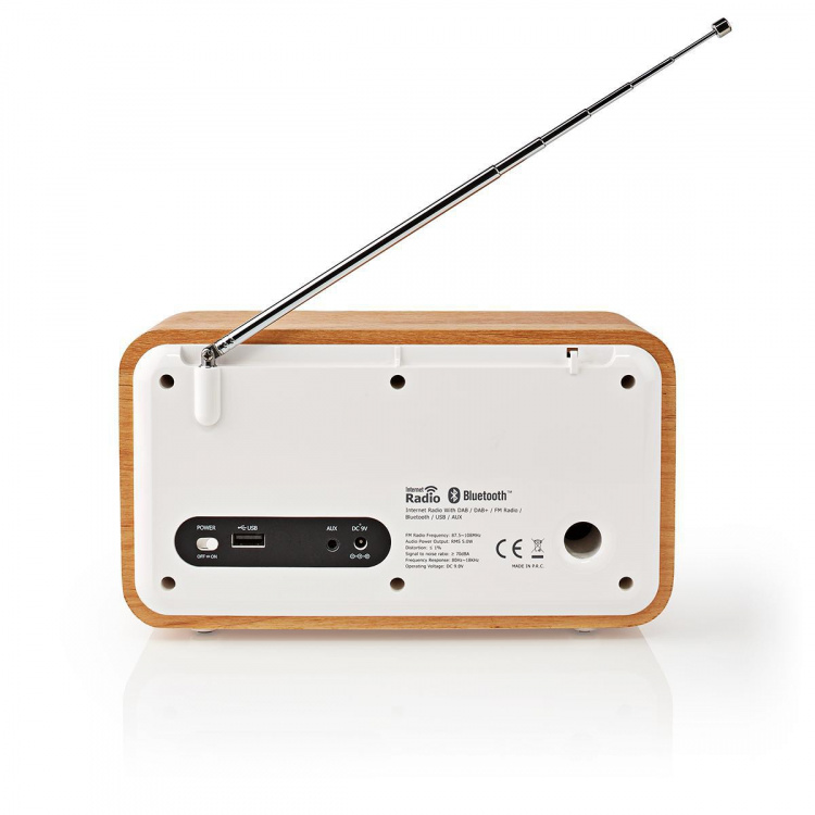 Nedis Internet Radio | Borddesign | Bluetooth® / Wi-Fi | DAB+ / FM / Internet | 2.4 