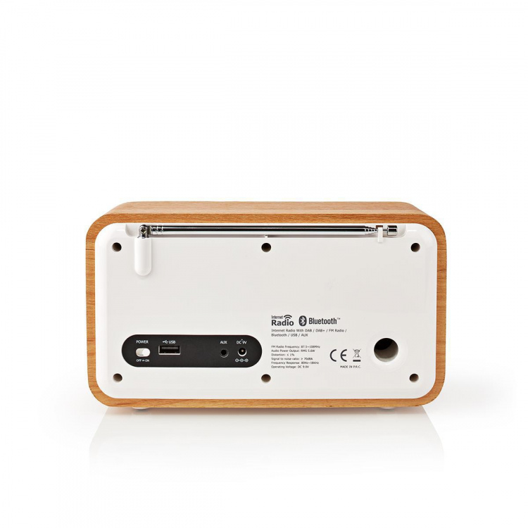 Nedis Internet Radio | Borddesign | Bluetooth® / Wi-Fi | DAB+ / FM / Internet | 2.4 