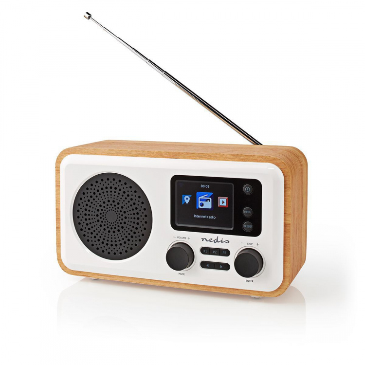 Nedis Internet Radio | Borddesign | Bluetooth® / Wi-Fi | DAB+ / FM / Internet | 2.4 