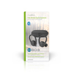Nedis Fuldt Trådløse hovedtelefoner | Bluetooth® | Maksimal batteritid: 4 timer | Truk kontrol | Opladningsholder | Indbygget mikrofon | Understøtter stemmestyring | Ear hooks | Sort