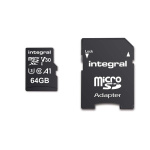 INTEGRAL 64 GB højhastigheds microSDHC/XC V30 UHS-I U3 hukommelseskort