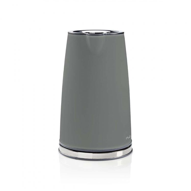 Nedis Elkedel | 1.7 l | Soft-Touch | Grå | Drejelig 360 grader | Skjult varmeelement | Strix®-controller | Beskyttelse mod kogetørring