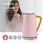 Nedis Elkedel | 1.7 l | Soft-Touch | Pink | Drejelig 360 grader | Skjult varmeelement | Strix®-controller | Beskyttelse mod kogetørring