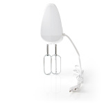 Nedis Hand Mixer | 200 W | 5-hastighedsindstilling | Turbo-funktion | 2 dejkroge / 2 piskeris | Grå / Hvid