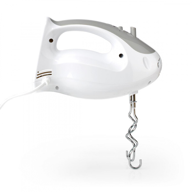 Nedis Hand Mixer | 200 W | 5-hastighedsindstilling | Turbo-funktion | 2 dejkroge / 2 piskeris | Grå / Hvid