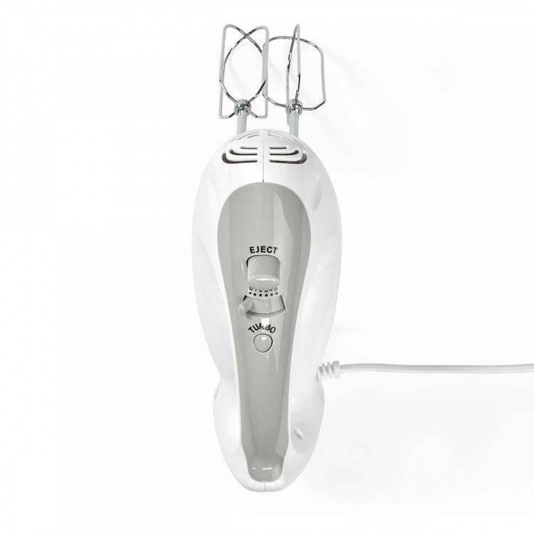 Nedis Hand Mixer | 200 W | 5-hastighedsindstilling | Turbo-funktion | 2 dejkroge / 2 piskeris | Grå / Hvid