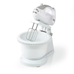 Nedis Hand Mixer | 200 W | 5-hastighedsindstilling | Turbo-funktion | Drejeskål / 2 dejkroge / 2 piskeris | Grå / Hvid