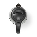 Nedis Elkedel | 1.7 l | Rustfrit stål | Aluminium / Sort | Drejelig 360 grader | Skjult varmeelement | Strix®-controller | Beskyttelse mod kogetørring