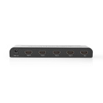 Nedis HDMI ™ Splitter | 4-Port port(s) | 4x HDMI™ Output | 4K@60Hz | 18 Gbps | Metal | Antracit