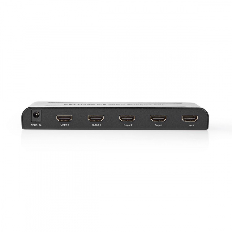 Nedis HDMI ™ Splitter | 4-Port port(s) | 4x HDMI™ Output | 4K@60Hz | 18 Gbps | Metal | Antracit