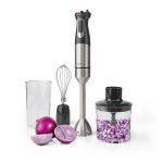Nedis Hand Blender | 800 W | Hastighedsindstillinger: Variabel hastighedskontrol | Chopper | Aluminium / Sort Nedis Hand Blender | 800 W | Hastighedsindstillinger: Variabel hastighedskontrol | Chopper | Aluminium / Sort