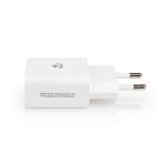 Nedis Vægoplader | 12 W | Hurtigopladningsfunktion | 1x 2.4 A A | Antal output: 1 | USB-A | Lightning 8-Pin (Loose) kabel | 1.00 m | Single Voltage Output | Hvid