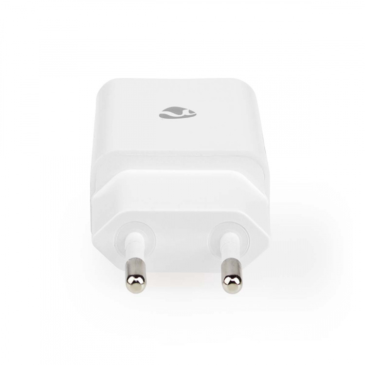 Nedis Vægoplader | 12 W | Hurtigopladningsfunktion | 1x 2.4 A A | Antal output: 1 | USB-A | Lightning 8-Pin (Loose) kabel | 1.00 m | Single Voltage Output | Hvid