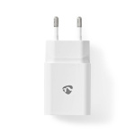 Nedis Vægoplader | 12 W | Hurtigopladningsfunktion | 1x 2.4 A A | Antal output: 1 | USB-A | Lightning 8-Pin (Loose) kabel | 1.00 m | Single Voltage Output | Hvid