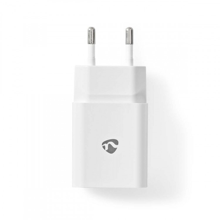 Nedis Vægoplader | 12 W | Hurtigopladningsfunktion | 1x 2.4 A A | Antal output: 1 | USB-A | Lightning 8-Pin (Loose) kabel | 1.00 m | Single Voltage Output | Hvid