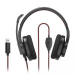 Hama Headset PC Office Stereo Over-Ear HS-USB400 V2 Sort