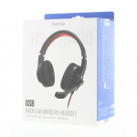 Hama Headset PC Office Stereo Over-Ear HS-USB400 V2 Sort