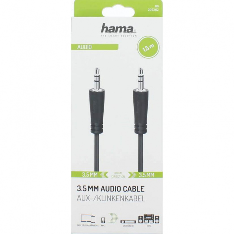 Hama Audiokabel 3.5mm-3.5mm 1.5m