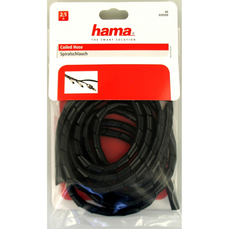Hama Kabelholder 2,5m Spiral Sort