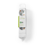 Nedis Udvidelse Socket | Stikprop med sidebens jord / Type F (CEE 7/7) | 3-vejs | 3680 W | 16 A | Slags jordforbindelse: Sidekontakter | 230 V AC 50/60 Hz | Kontakt Vinkel: 45 ° | Uden Kabel | Hvid