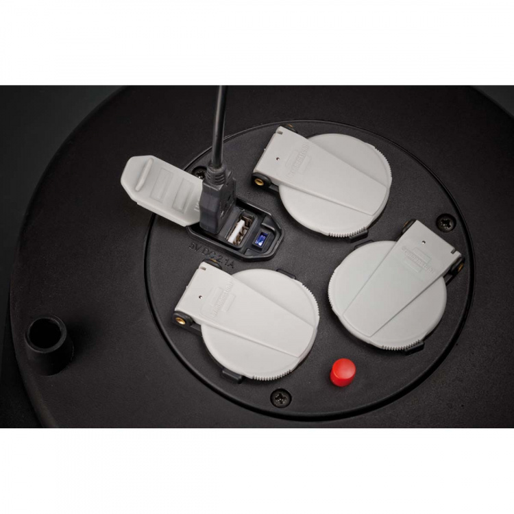 brennenstuhl Vario Line 4-vejs indendørs kabelopruller til husholdning 10 m kabel H05VV-F 3G1.5 IP20