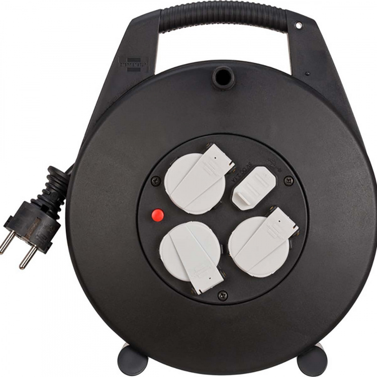 brennenstuhl Vario Line 4-vejs indendørs kabelopruller til husholdning 10 m kabel H05VV-F 3G1.5 IP20