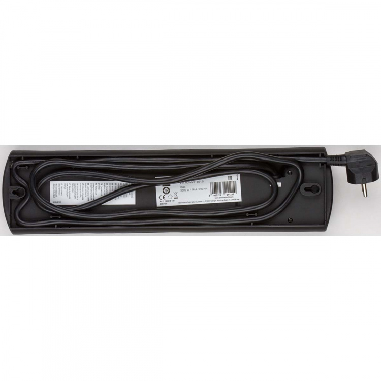 brennenstuhl Forlængelse sokkel Primera-Line 10-vejs 2.00 m Sort - Beskyttelseskontakt TYPE E