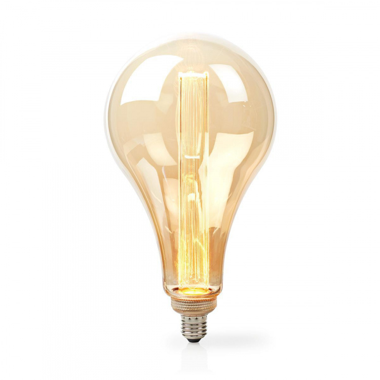 Nedis LED glødepære E27 | PS165 | 3.5 W | 120 lm | 1800 K | Dæmpbar | Med guld-rød finish | Retro stil | 1 stk