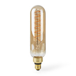 Nedis LED glødepære E27 | T65 | 8.5 W | 600 lm | 2000 K | Dæmpbar | Med guld finish | Retro stil | 1 stk