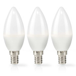 Nedis LED Pære E14 | Stearinlys | 2.8 W | 250 lm | 2700 K | Varm Hvid | Frosted | 3 stk