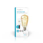 Nedis SmartLife LED Glødepære | E27 | 360 lm | 4.90 W | Varm til kølig hvid | 1800 - 6500 K | Glas | Android™ / IOS | ST64 | 1 stk